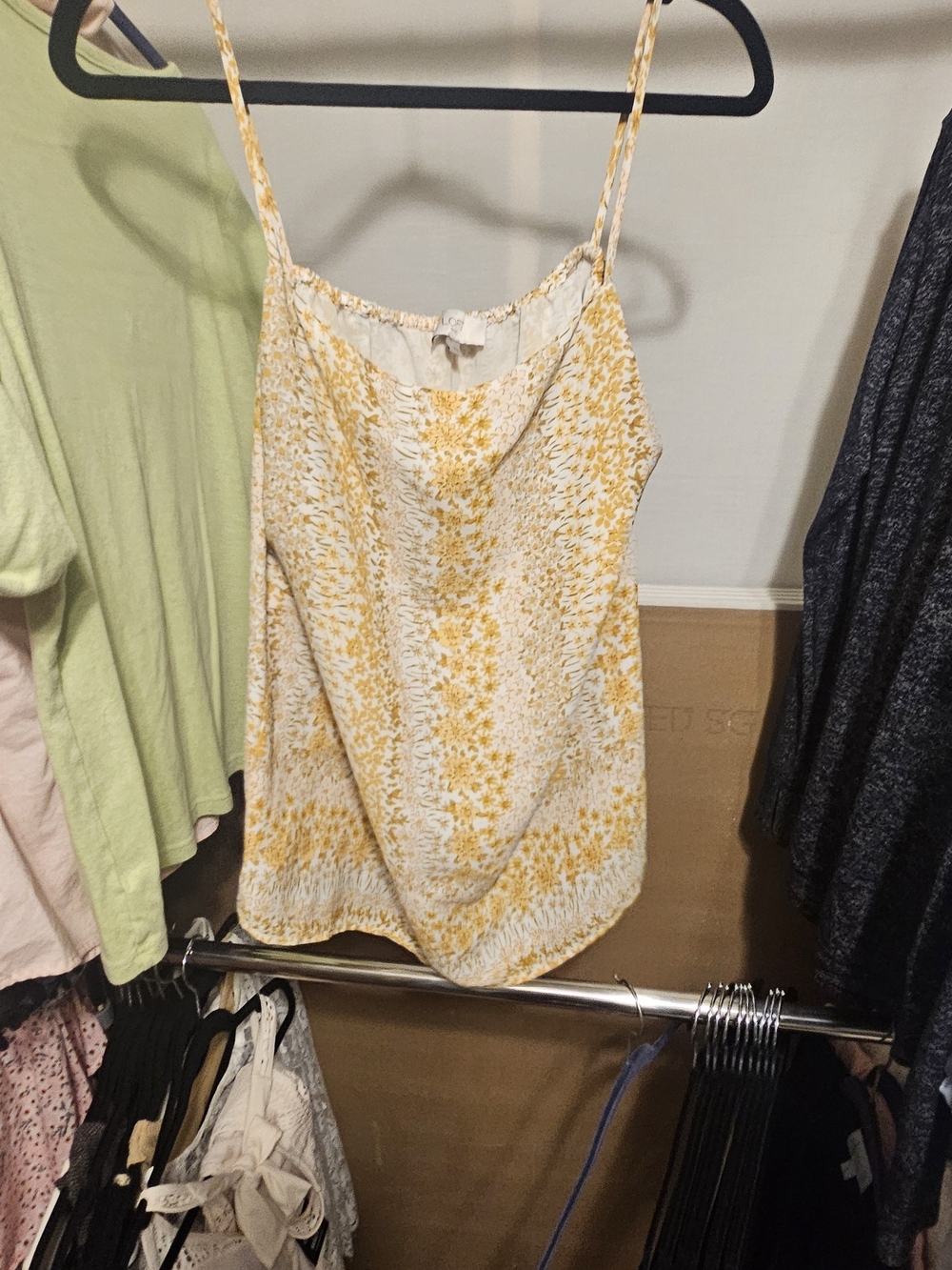 LOFT Yellow Floral Cami Top